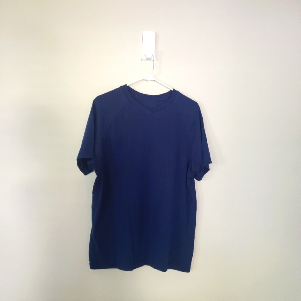 Men's Basic Blue T-shirt - No Tag, Size Large - Thick Material